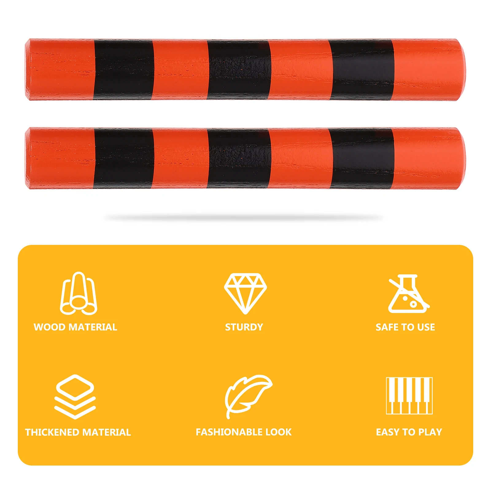 

Rhythm Stick Stripe Sound Percussion Instruments Kids Musical Sticks Wood Toys Child