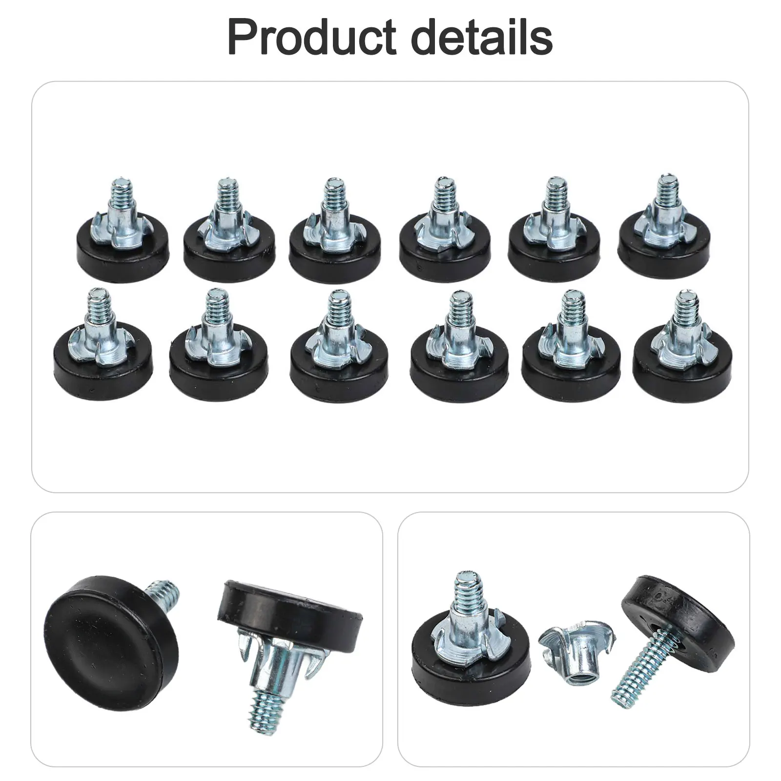 12 Pack Adjustable For Furniture Feet for Balancing Loads and Reducing Transfer of Vibration Through Floor Materials