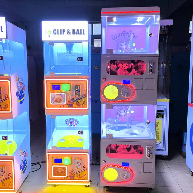 Commercial Customizable Clip Ball Sticker for Capsule Toy Game Machine 2 Player Coin Operated Arcade Vending Game