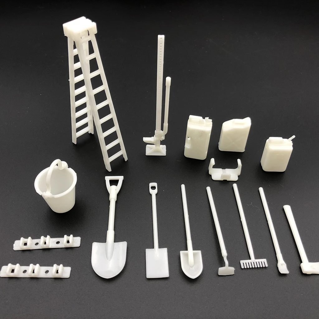 1/16 Truck Plastic Tool Kit Shovel Oil Tank Scale Models for WPL