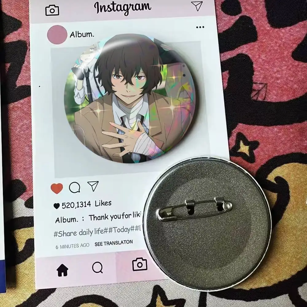 Bungo Stray Dogs O-Osamu D-Dazai   Badge 25 32 44 58 75 mm Round Fans Collect Friends Gifts Brooch Souvenir