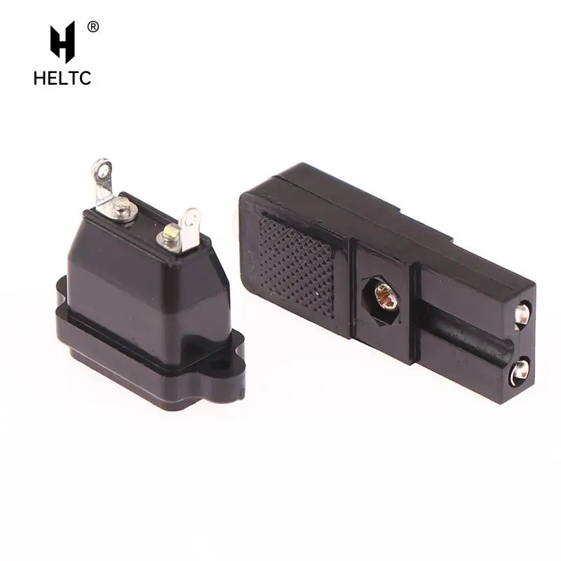 1pc Or 1set Two-wire Electric Screwdriver Plug 2-core Power Socket DC Power Plug Connector 2 Pins Black Small Two-wire Plug