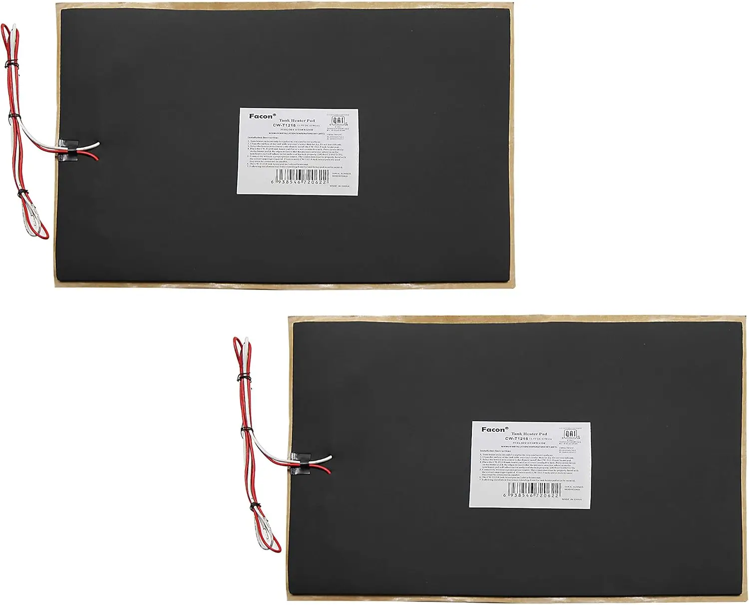 

12' x 18' 12V RV Tank Heater Pad with Thermostat - 2-Pack, Prevents Freezing for 50 Gal Tanks, QAI Certified