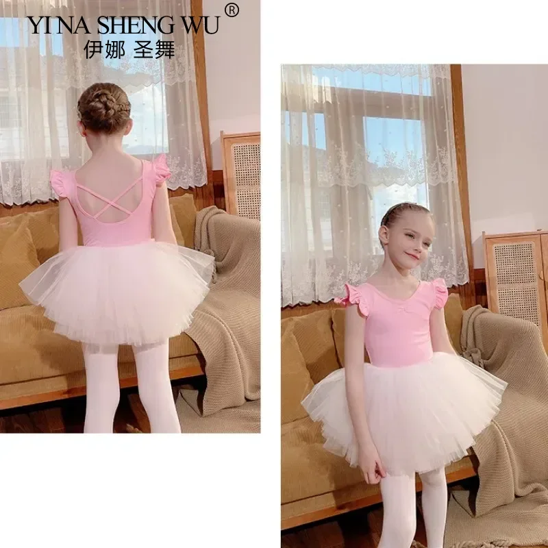 Kind Baby Ballett Tutu Trikot Kleid Anzug Kinder Dancewear Kostüm Ballerina Tänzerin Outfits Gym Zug Leistung