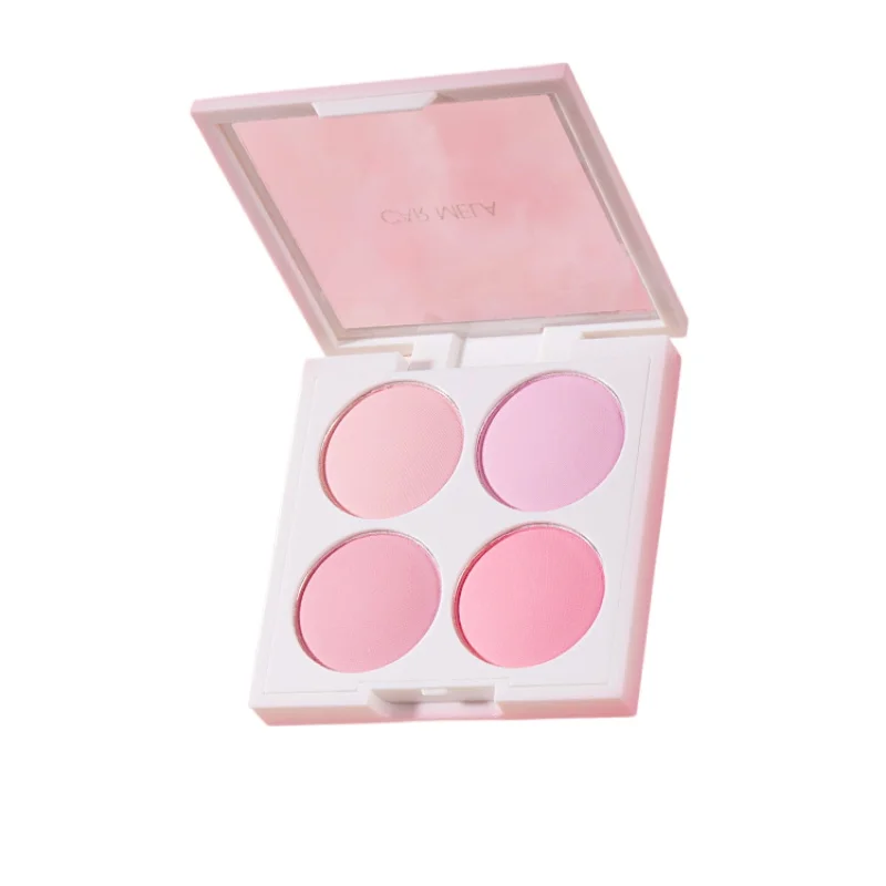 

~Four-color blush disc shrink and brighten expansion cinnamon gray pink rouge multi-color combination