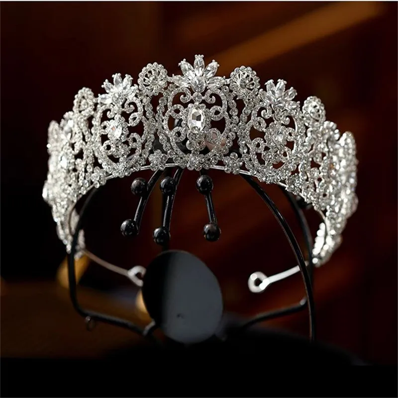 

CC Bridal Crowns Women Hair Accessories Engagement Tiaras Wedding Hairbands Vintage Headbands Crystal Pageant Diadems Gift AN076