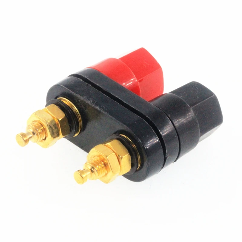 2pcs Dual 4mm Banana Plug Jack Socket Binding Post Terminal Connector For Speaker Amplifier Hexagonal / Plum-shaped Terminal