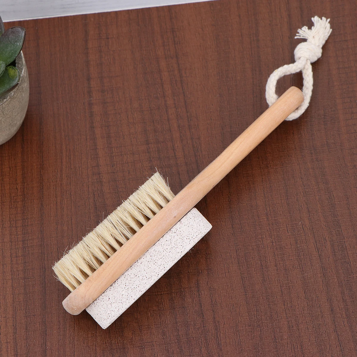 

Pumice Stone Foot Callus Brush Bristles Exfoliating Scraper Pedicure Tools Double Sided Design Portable Dead Skin Remover Dry