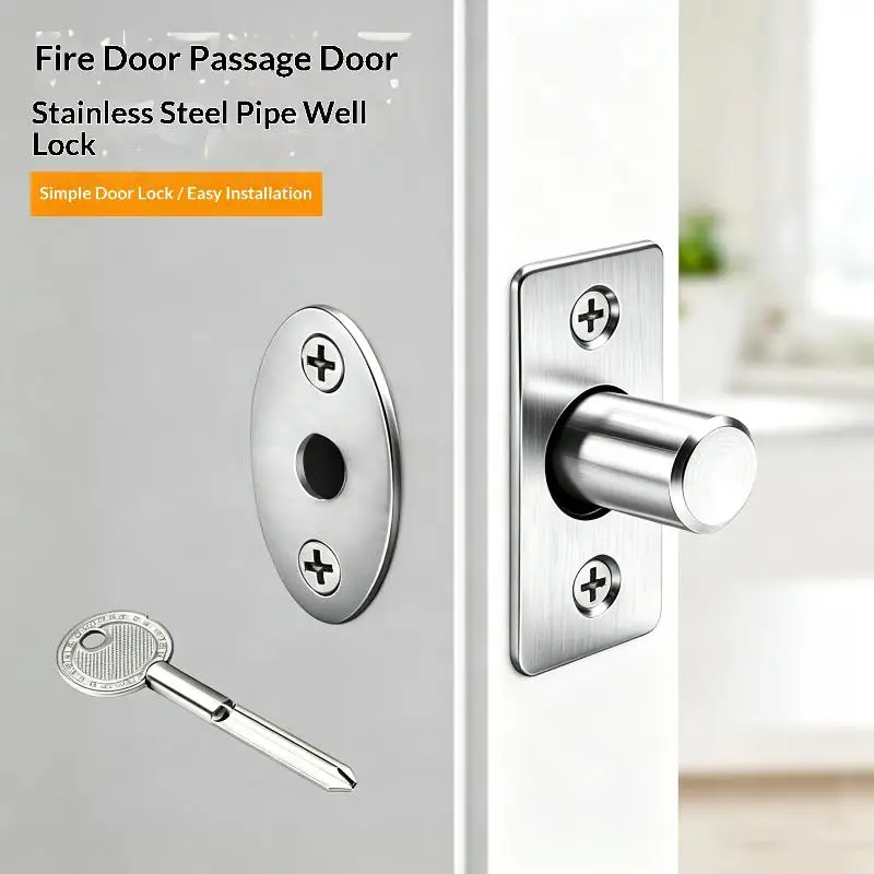 Hidden Tube Well Lock Simple Installation for Concealed Door Fire Door Fire Pipe Well Lock Channel Rarelock