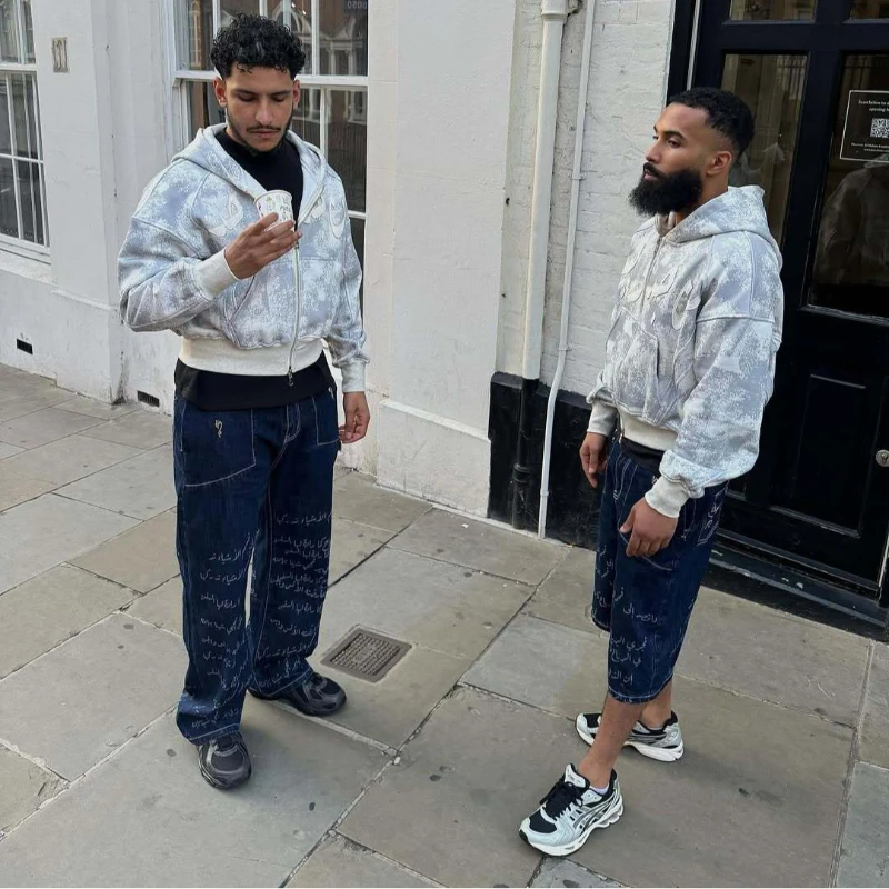 Autumn light color loose classic style 2025 new elastic zipper camouflage casual street high-end hip-hop street jacket