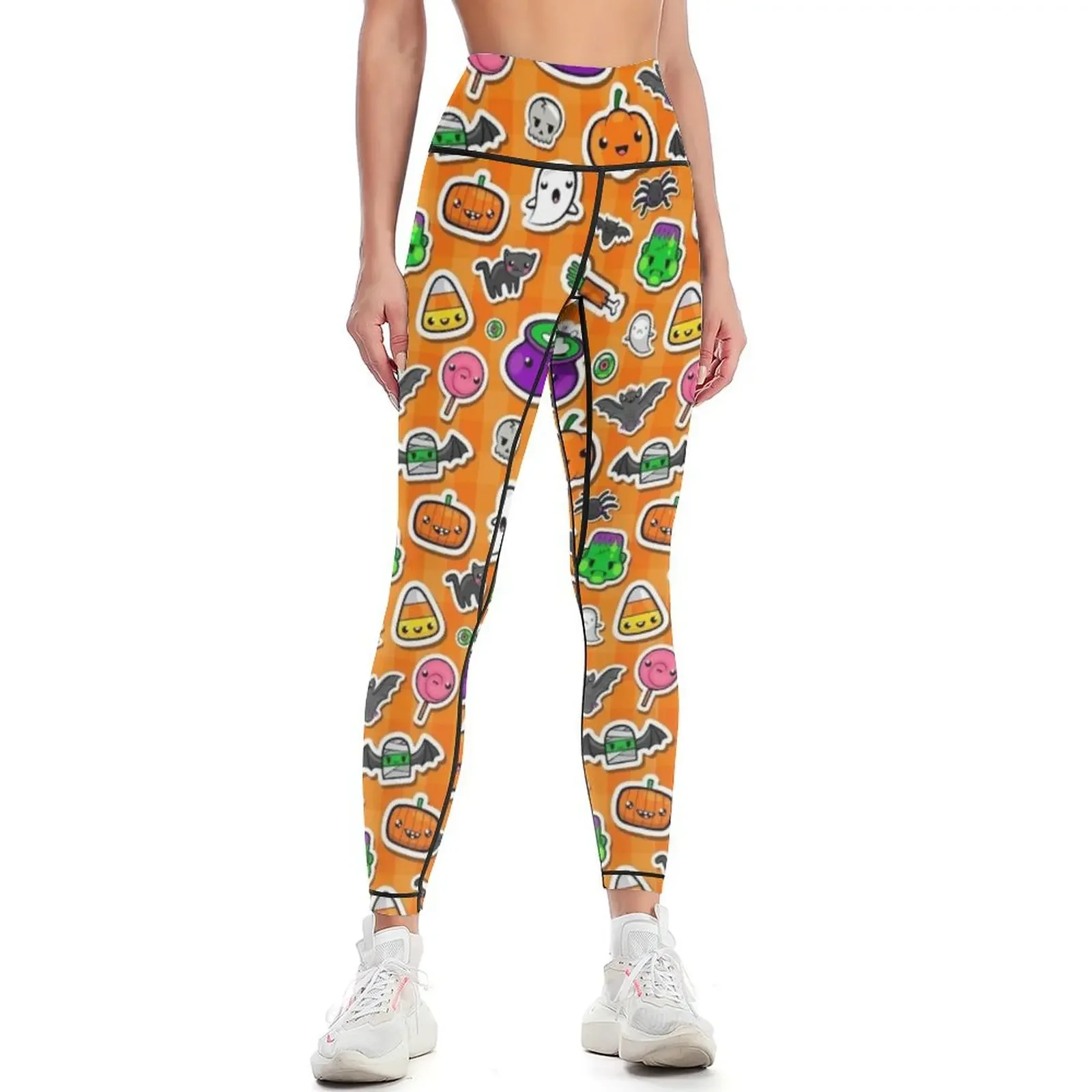 

Kawaii Halloween Pattern Leggings Sportswear woman gym Tight fitting woman sport set Womens Leggings