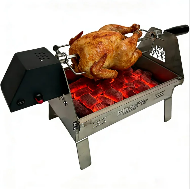 2026 new electric flip barbecue grill desktop stainless steel portable barbecue grill outdoor play picnic BBQ