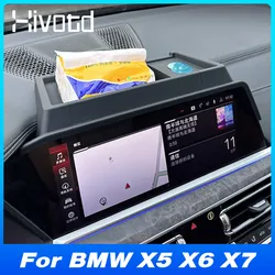 BMW X5 G05 X6 G06 BMW X7 용 중앙 제어 대시 보드 내비게이션 스크린, 후면 보관함 트레이, 인테리어 액세서리 2019-2022
