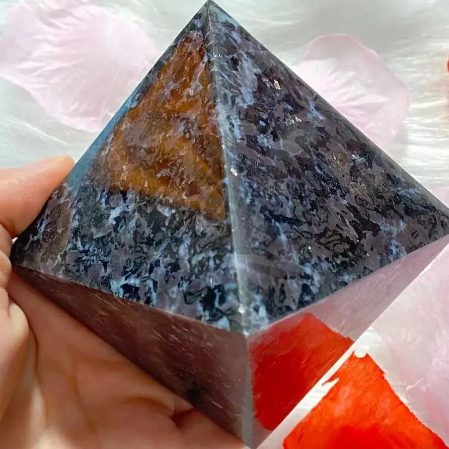 Natural Ophiolite Hand Carved Pyramid, Crystal Energy Healing, Home Office Decoration, Craft Gifts, Feng Shui Ornaments