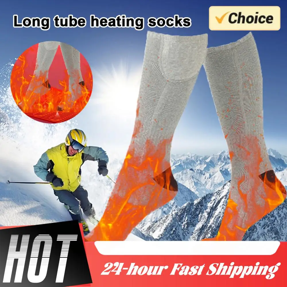 

Electric Heating Socks 3 Level Temperature Winter Heating Socks Cold-Proof Winter Warm Thermal Socks for Cycling Camping Skiing