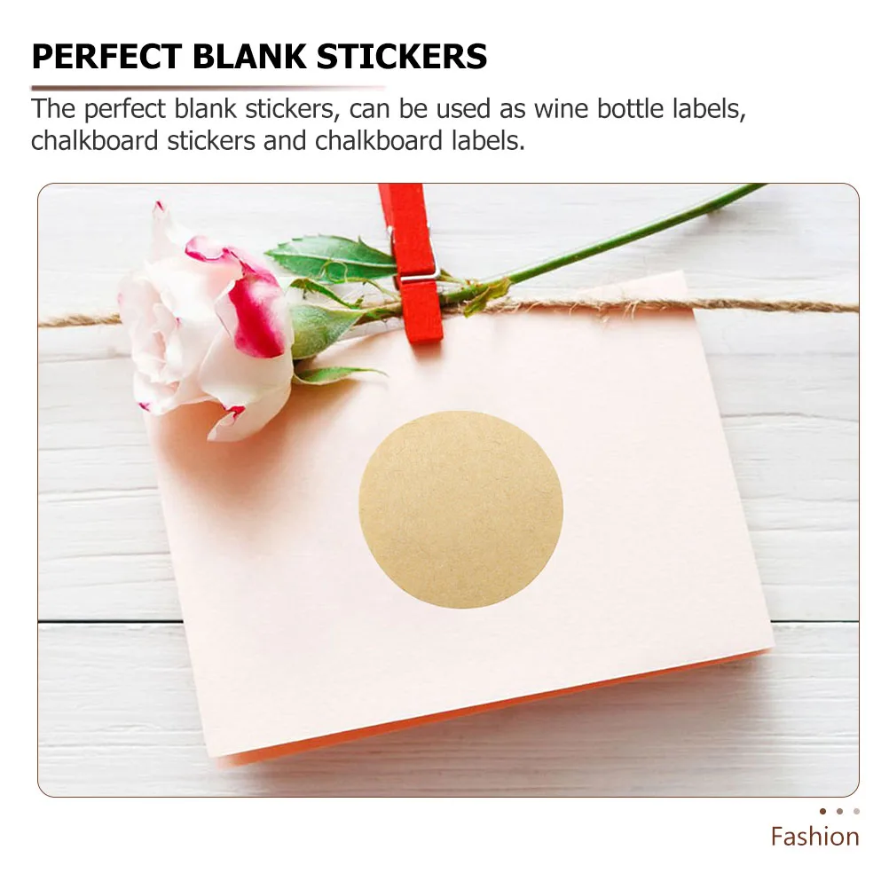 

6 Rolls Stickers Writable Labels for Packaging Decorate Kraft Sealing