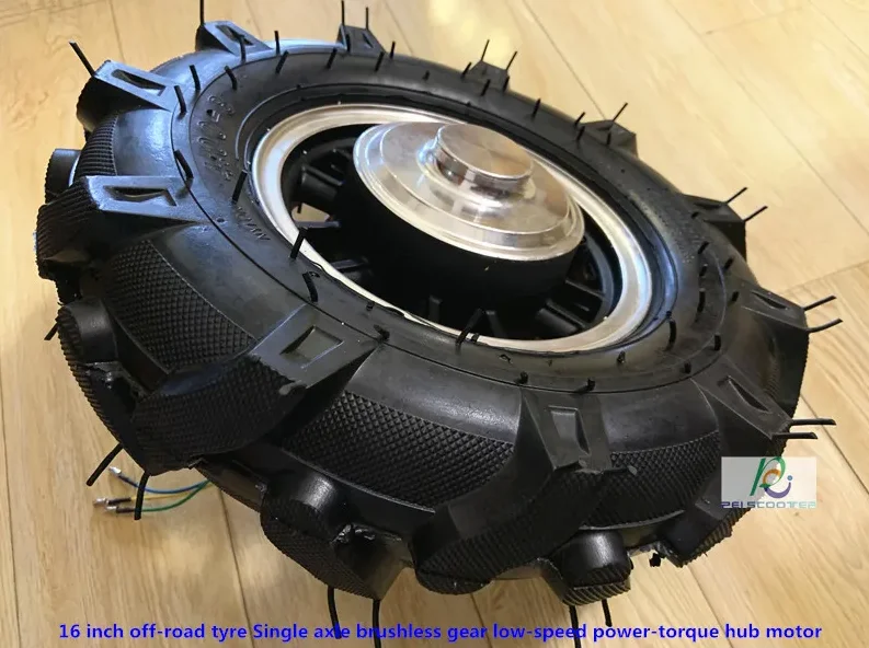 16 inch off-road tyre Single Axle Brushless Gear Low-Speed High-Torque Hub Motor Fit Disc Brake phub-16pss