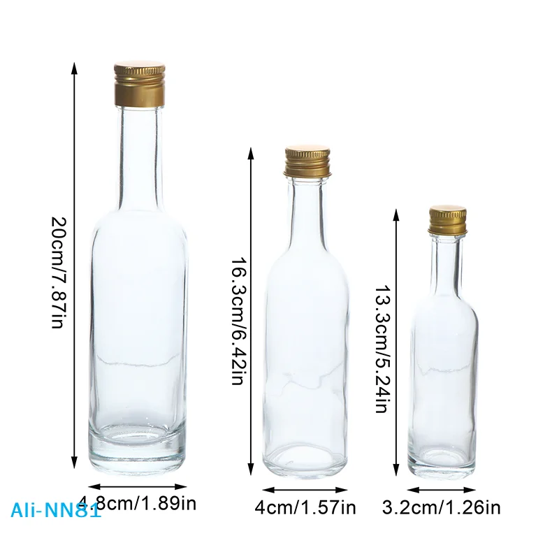 【N】1 unidad de botella de licor de whisky transparente vacía de 50/100/150 ml para regalos de boda, mini contenedor de almacenamiento de vino, recuerdo.