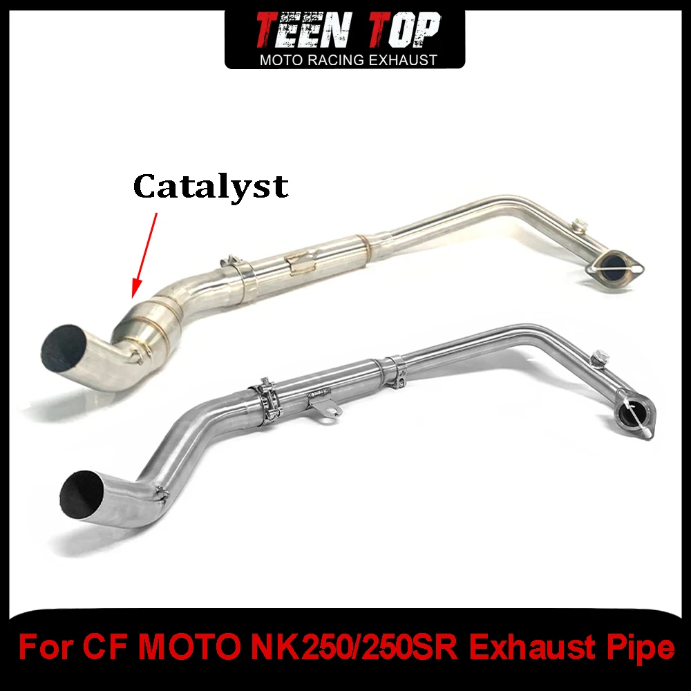 Motorcycle Exhaust Escape Full System For CF MOTO NK250/250SR Front Link PIpe Exhaust Elbow 51mm Connection Pipe Steel