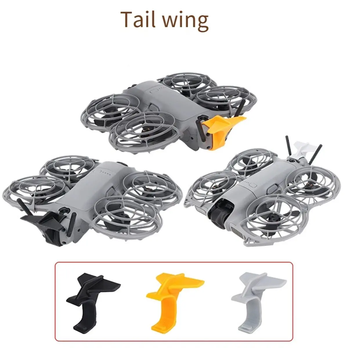 Flight Tail for NEO 2, Aerodynamic Stabilizer Black Flight Tail Plastic