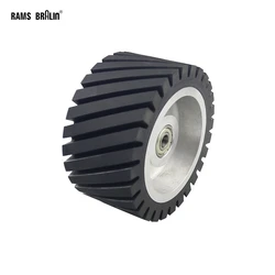 150*75mm Serrated Rubber Contact Wheel Belt Sander Polisher Wheel Sanding Belt Set