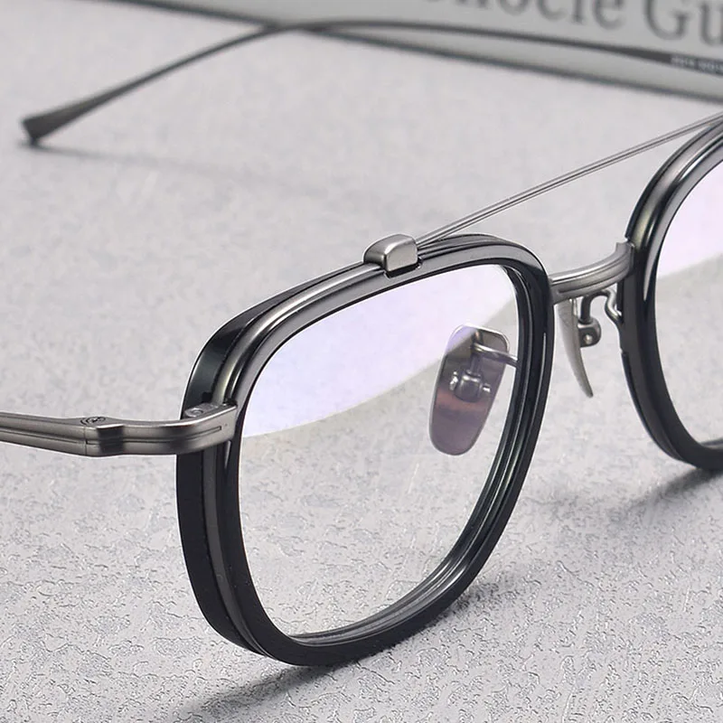 

Square Reading Glasses Men Women Vintage Pilot Eyeglasses Frame Myopia Optical Prescription Spectacles Anti Blue Light Glasses