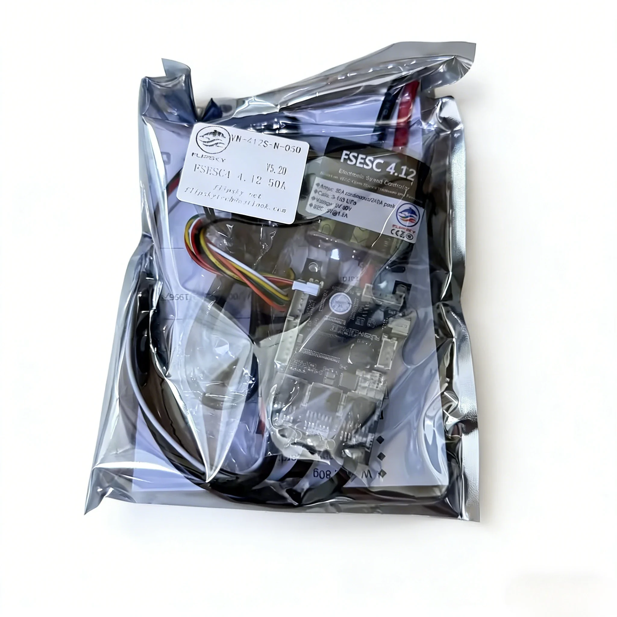 Flipsky FSESC4.12 50A VESC Electronic Speed Controller, 8V-60V Support Sensor & Sensorless Brushless Motor