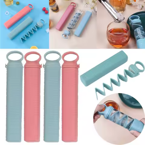 Sleek Portable Ice Cube Tray for Kitchen Quick Freeze Mold Easy Release Plastic Ice Maker Modern Minimalist Home Essential Tool