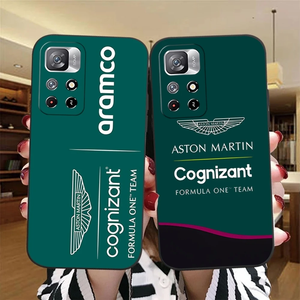 Aston Martin F1 Phone Case For Xiaomi Redmi Note 13 12 11 10 14c S 13c 12c 4G 5G Pro Plus Cover