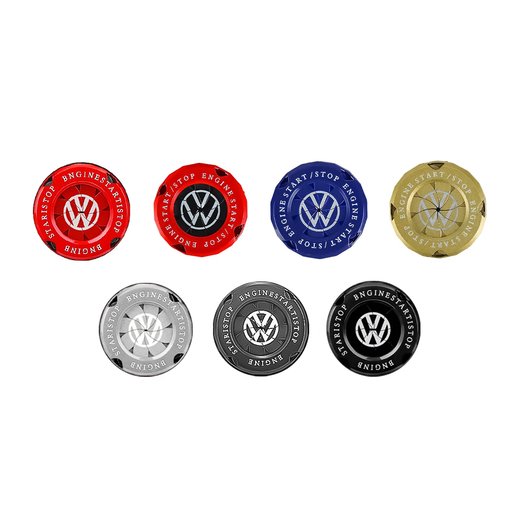 Car Ignition Device One-button Start Cover Decoration Sticker for Volkswagen VW Touran Sharan Jetta TDI R32 Passat Golf Polo GTI