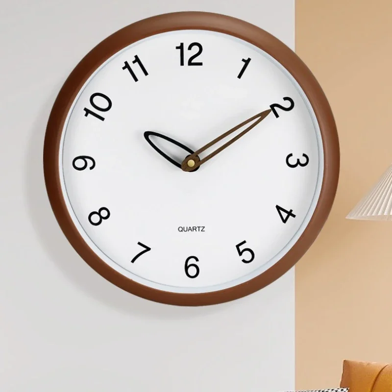 Nordic European Style Wooden Wall Clock Modern Design Nordic Minimalis Wood Mute Wall Clock Living Room Kitchen Home Decoration