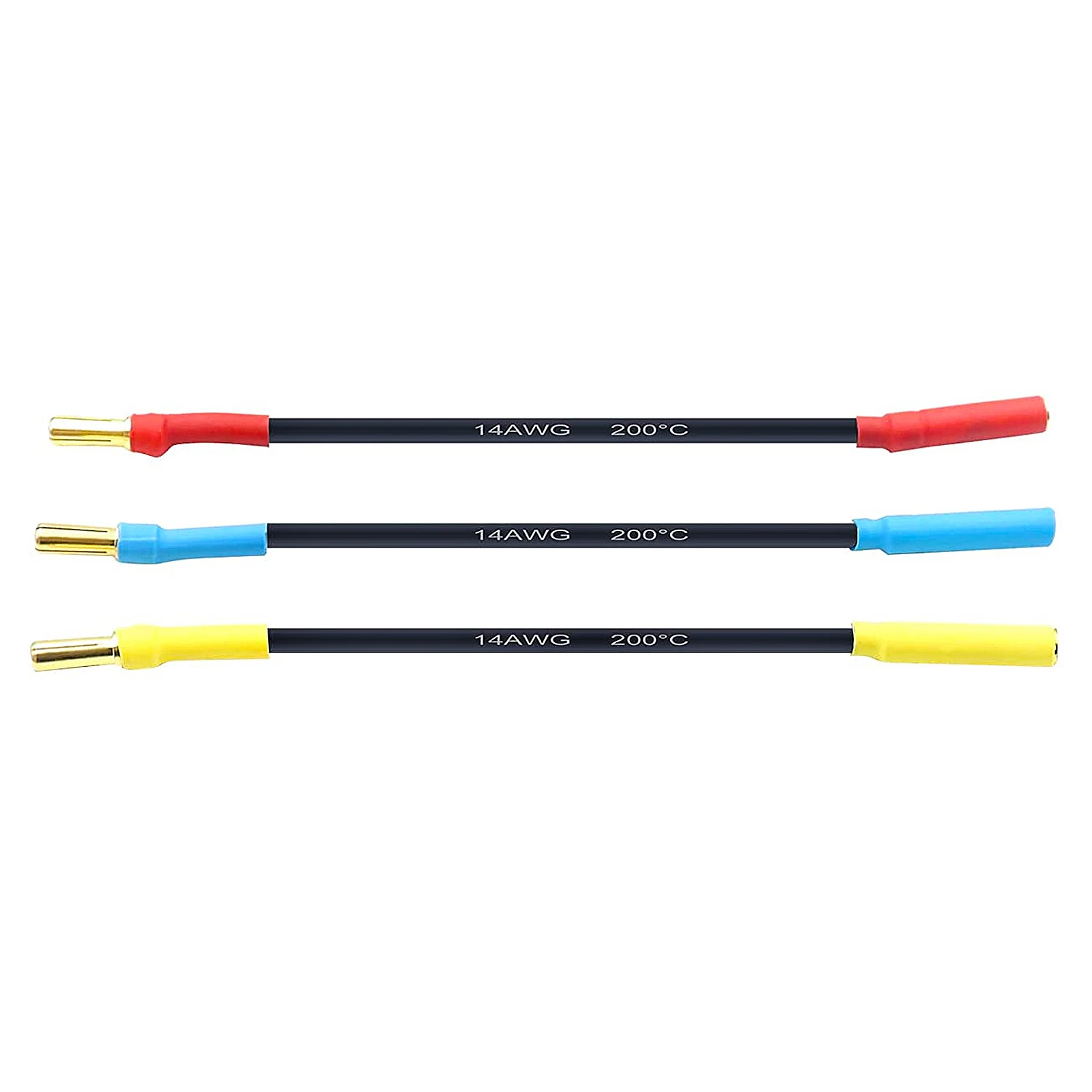 4mm Male To 3.5mm Female 3pcs Slug Plug Adapter Connector Slug Connector Extension Cable Extension Cable Wire RC Car Accessories