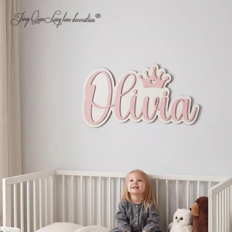 Custom Personalised Pink Dinosaur Door Sign Girl Nursery Decor Custom kid name Sign wooden Dino plaque gift for baby