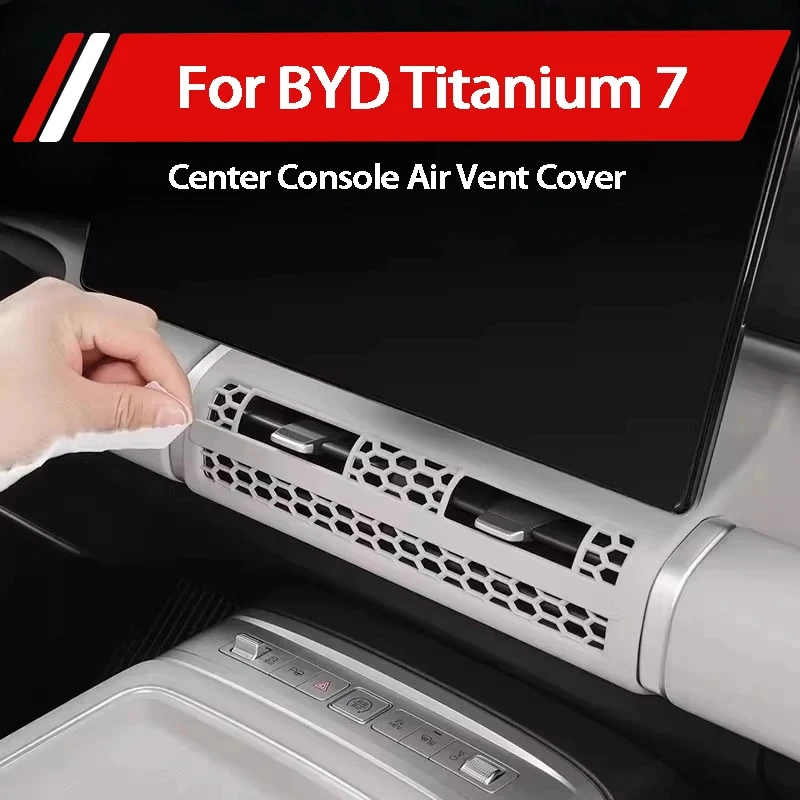 For BYD Leopard Titanium 7 ABS Car Central Control Air Outlet Anti Blocking Cover Auto Interior Accessories