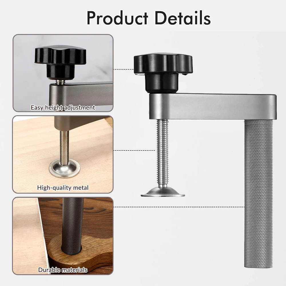 For Aluminum Alloy Hold Down Clamps 19mm Bench Dog Clamp Manual Adjustable Fast Fixed Clip Woodworking Tools
