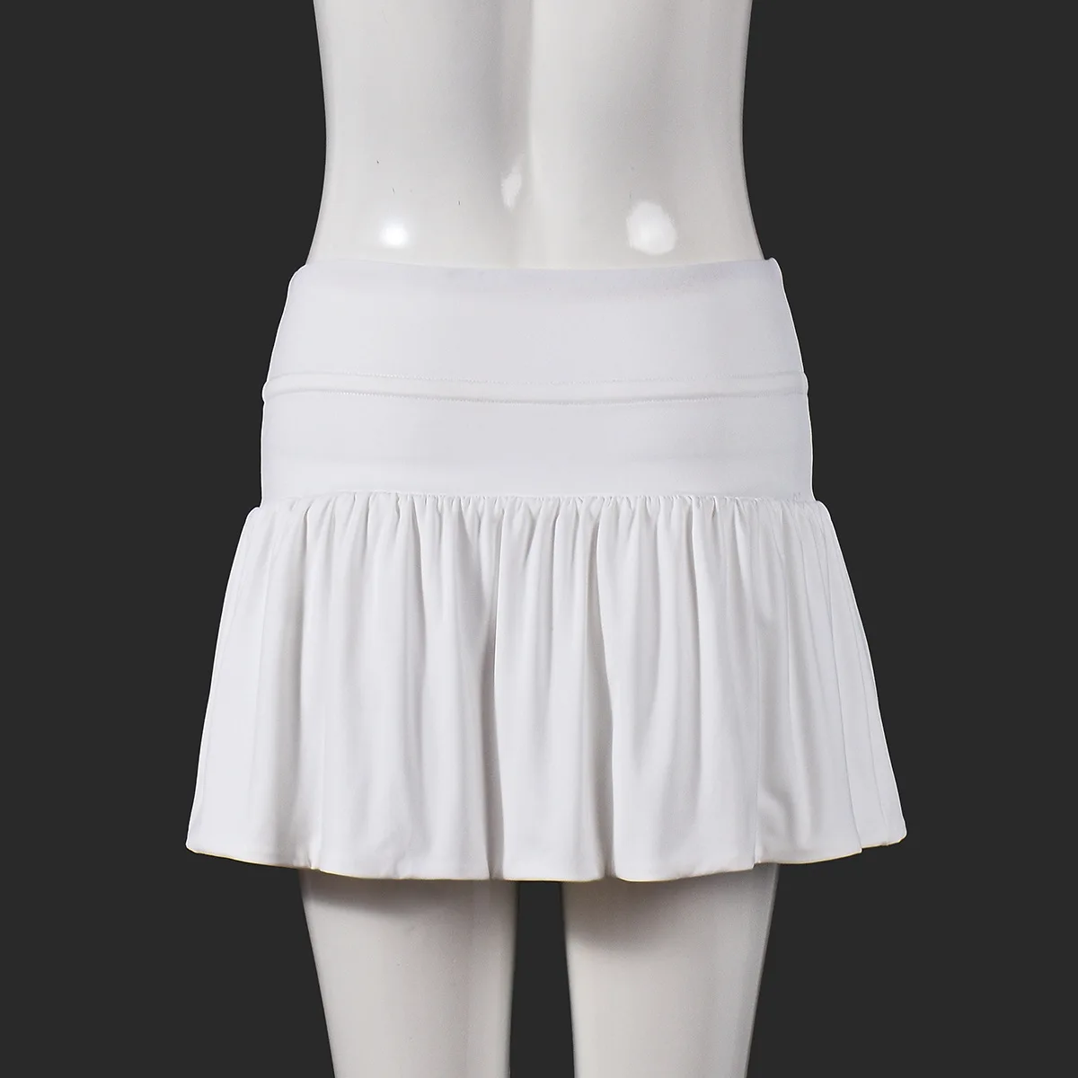 단색 여성용 섹시한 탄력 스트랩 퍼프 스커트 여성용