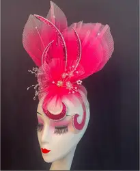 Modern National Standard Competition Headwear, Flowers, Yangko Dance Performance Headwear
