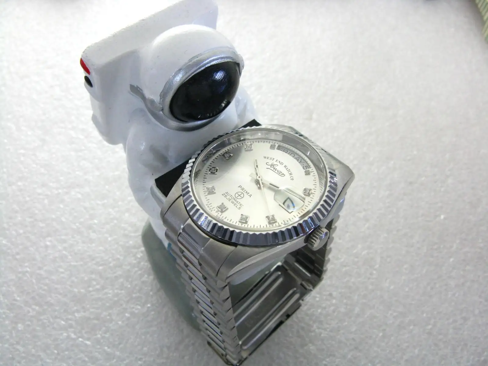 West end Sowar English Fan Double Calendar Steel Military male Watch eta 2834 prima