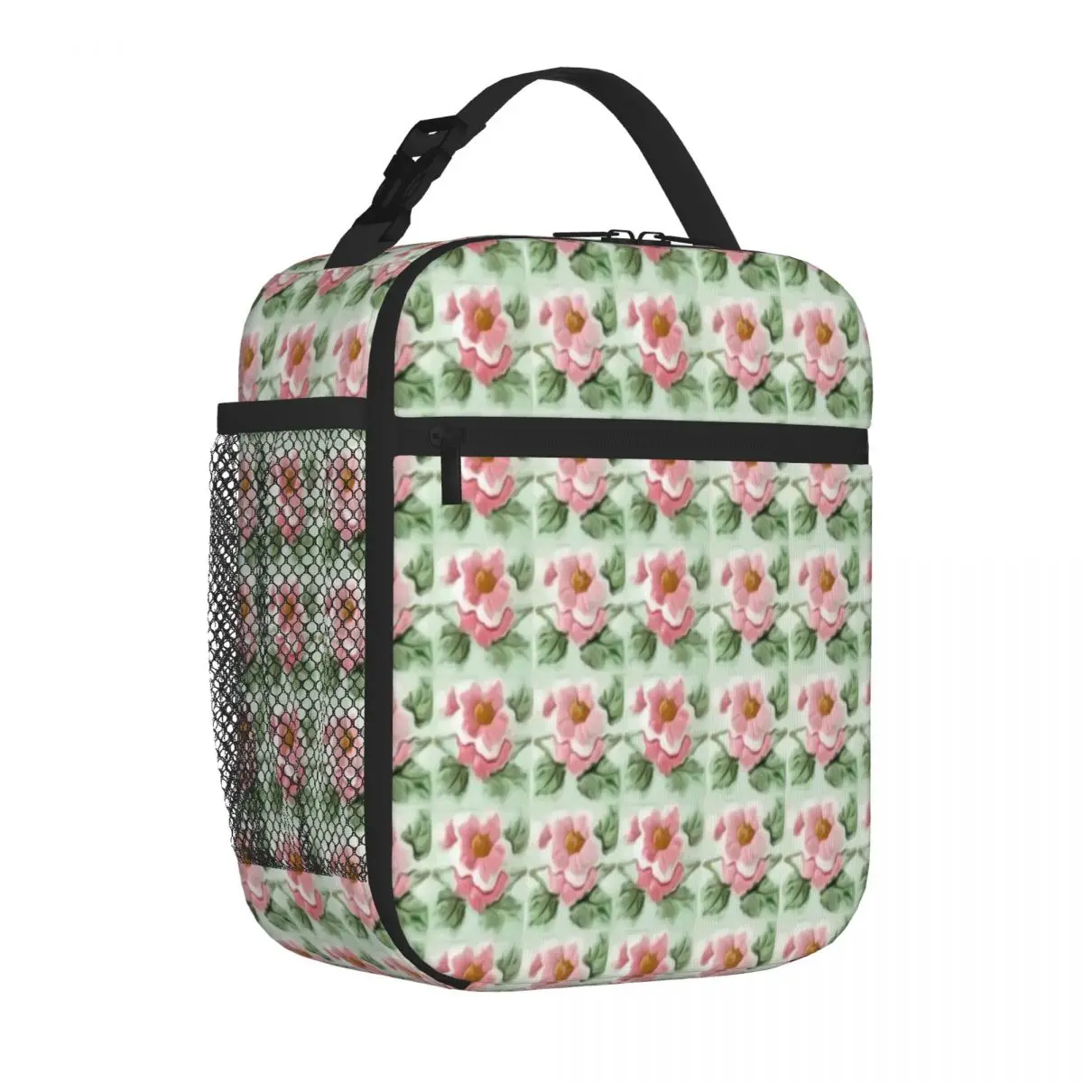 Bestselling Floor Series Peranakan Tiles 28 Neutral Tone Durable Lunch Bag Overnight Trip Neoprene Lunch Bag
