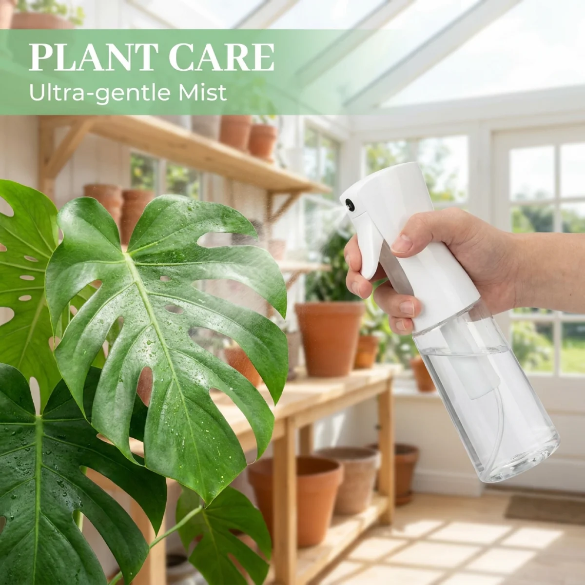 Fine Mist Spray Bottle–High‑Pressure Continuous Mist,Can Spray Alcohol for Disinfection, Smooth&Even Coverage,Toner Friendly