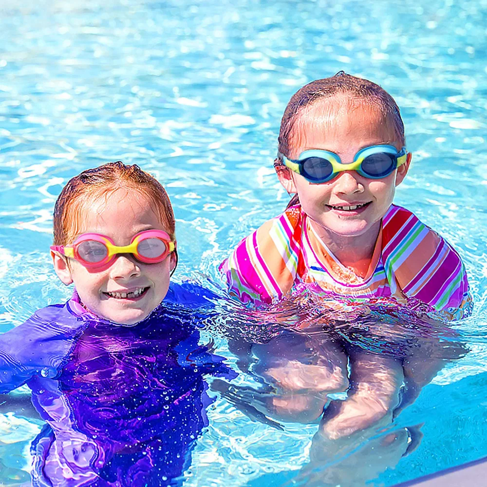 Schwimmbrille für Kinder, Jugendliche im Alter von 3–14 Jahren, beschlagfrei, 100 % UV-Schutz, klare Sicht, kein Auslaufen, schnell verstellbarer Riemen – Detail 18