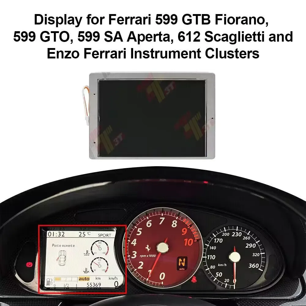 

Lcd Screen for Ferrari 599 GTB Fiorano, 599 GTO, 612 Scaglietti Instrument Clusters