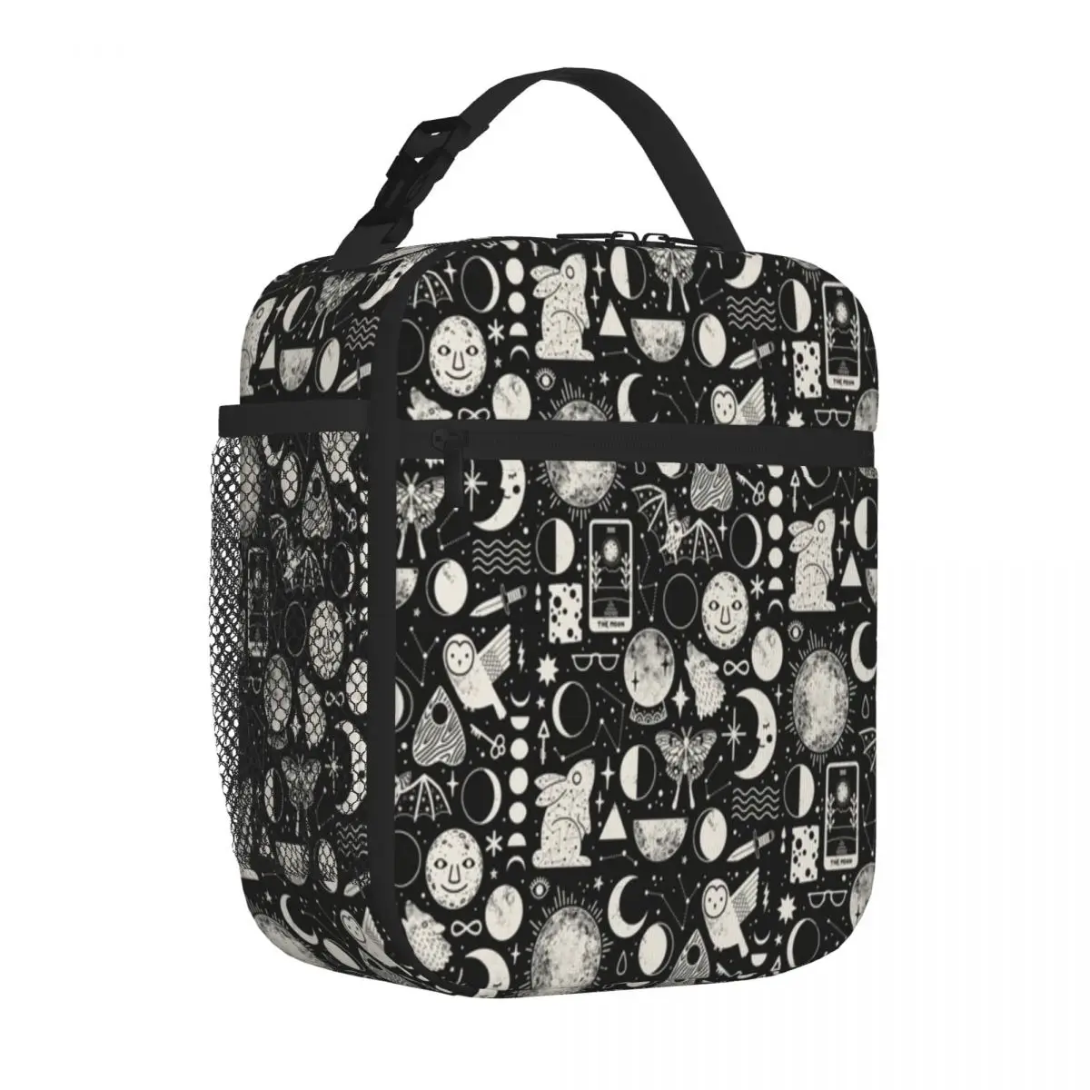 Hot Sale Lunar Pattern Eclipse Ruffled Thermal Tote Car Driving Lunch Waterproof Lunch Bag