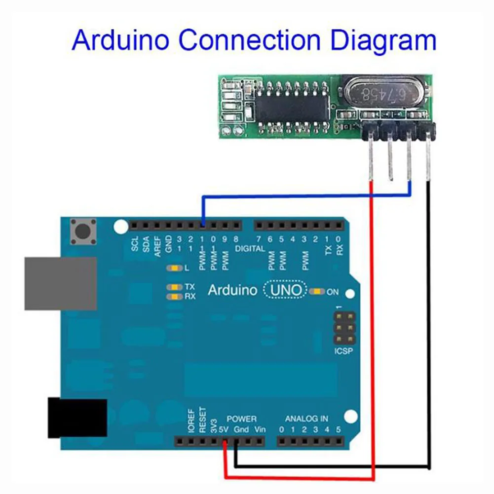 Módulo de recepção de transmissor RX470-4 433.92MHz Módulo transmissor superheterodino Módulo de recepção de controle remoto prático