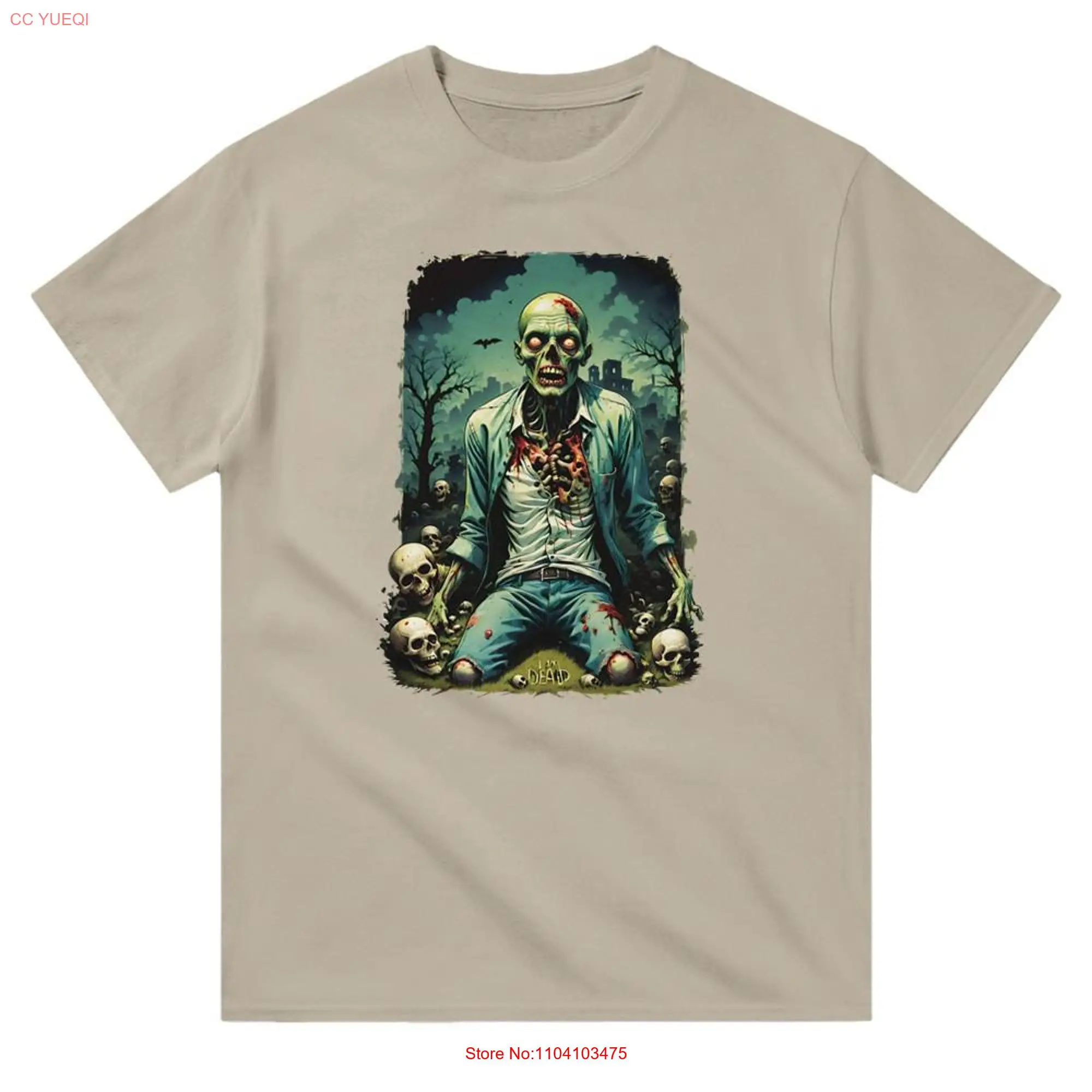 Zombie T Shirt long or short sleeves