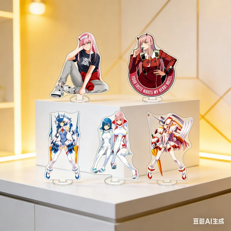 15CM DARLING in the FRANXX Anime ZERO TWO Acrylic Stand Model Figure Display Friend Gifts Cartoon Peripheral Product Accessorie