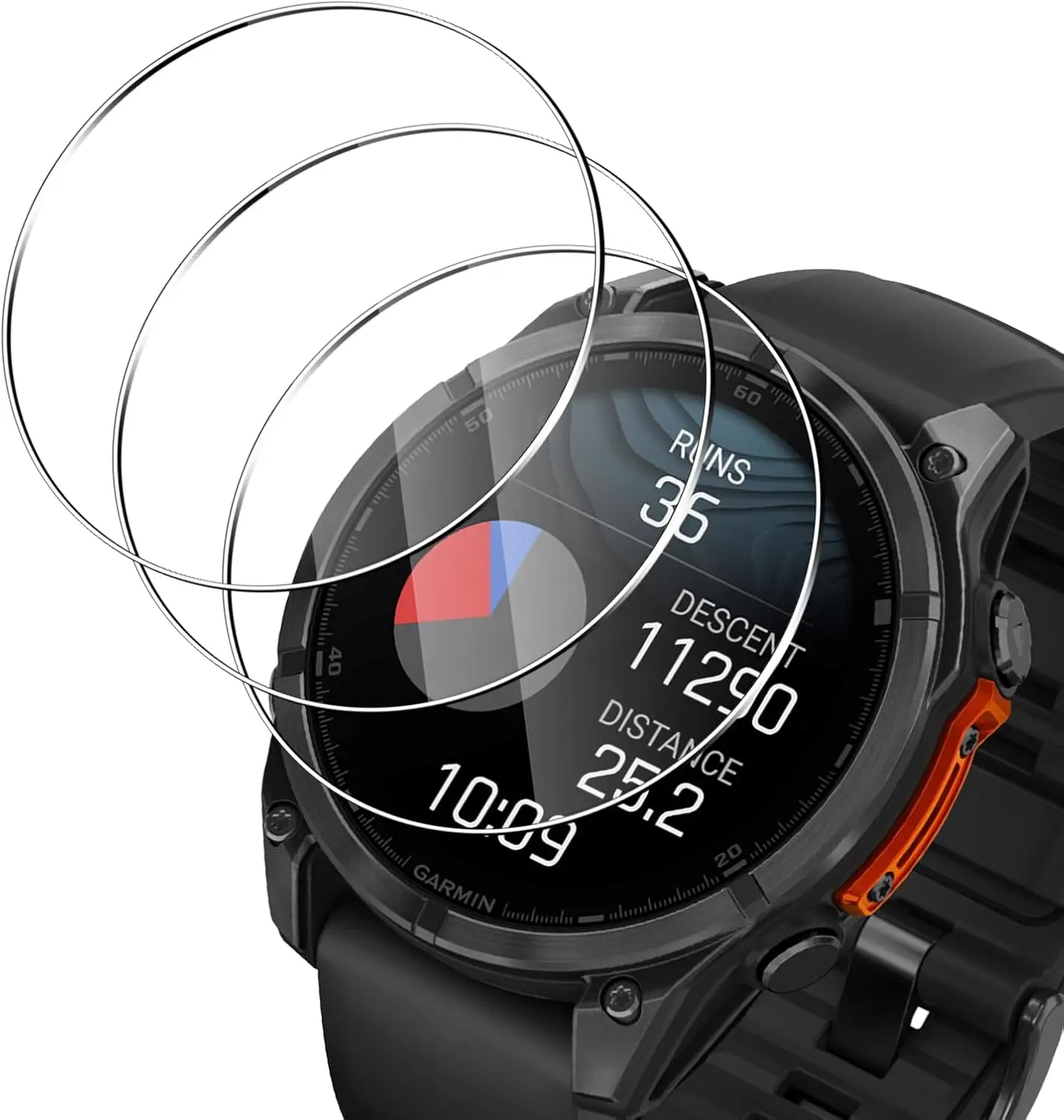 3PCS  Screen Protector tempered glass Film For Garmin Fenix 8 51 43 47 MM Anti-fall Tempered Film Accessories Smart Watch