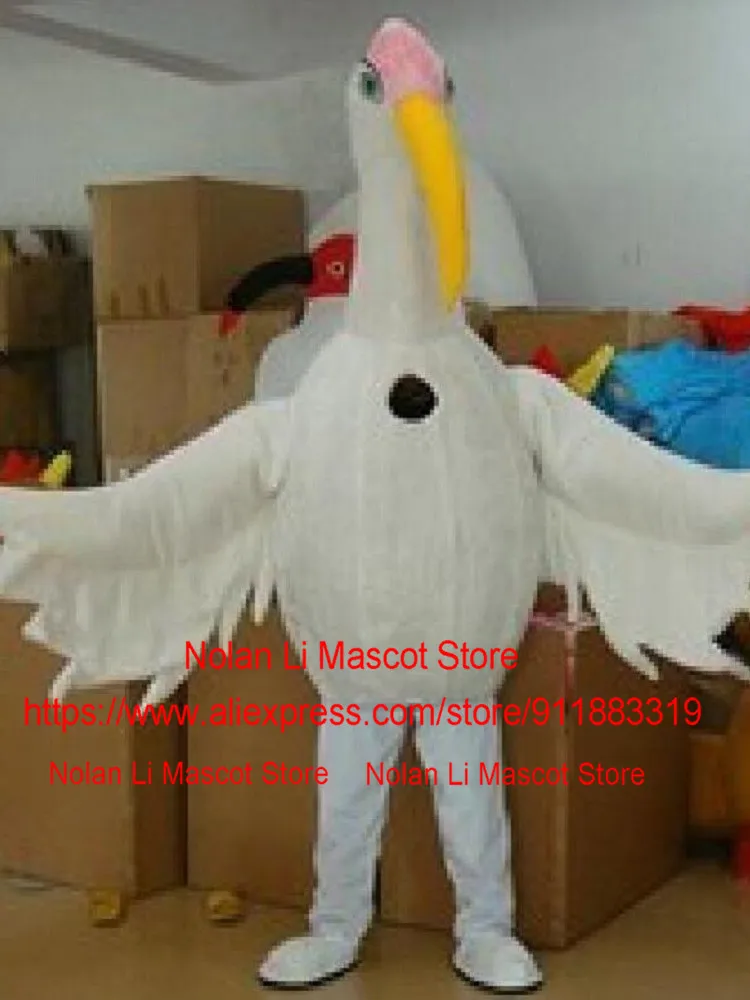 Costume de mascotte de grue blanche de haute qualité, accessoires de film de dessin animé oligrick, jeu publicitaire, cadeau pour adulte, 280