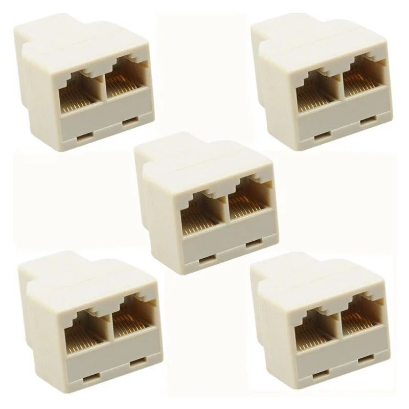 Adaptateur répartiteur RJ45 1 à 2 ports femelles doubles CAT5/6, prise Ethernet LAN, adaptateur de connexion réseau, répartiteur P15
