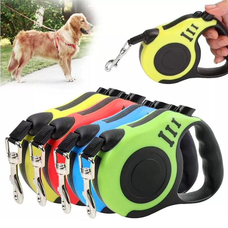 3M/5M Retractable Dog Leash Automatic Retractable Durable Nylon Lead Puppy Outdoor Travel Walking Traction Rope Pet Supplies